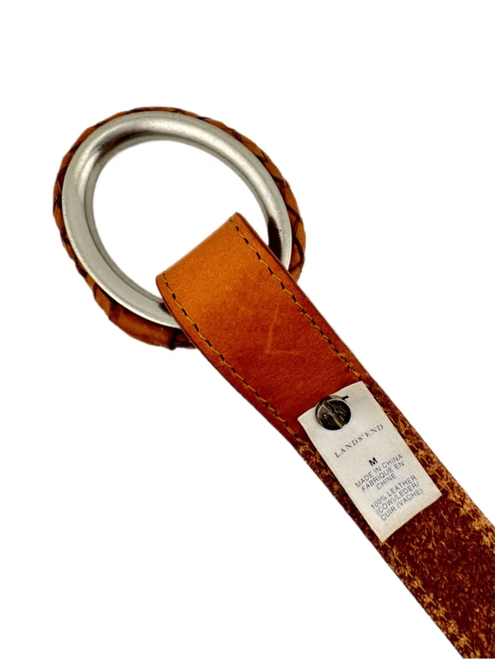 Lands’End Leather O-Ring Belt